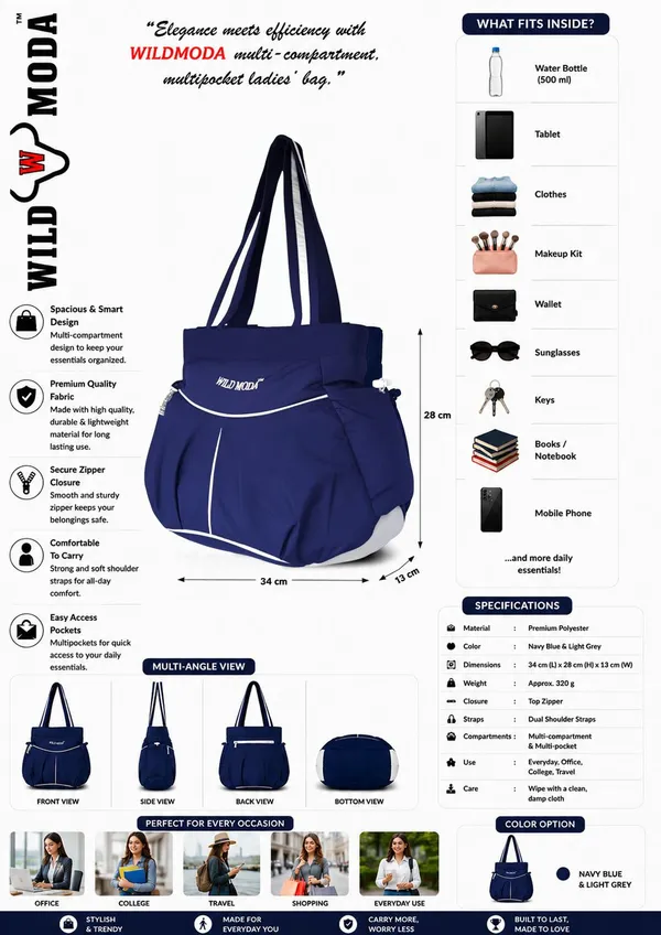 Blue_Polyester_Solid_Zip_Closure_Shoulder_Bag_For_Women_(28_X_34_Cm)