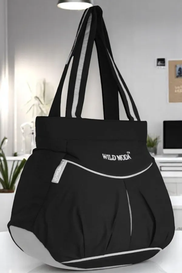 Black_Polyester_Solid_Zip_Closure_Shoulder_Bag_For_Women_(28_X_34_Cm)