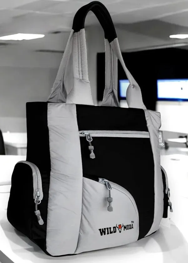 Black_&_White_Polyester_Solid_Zip_Closure_Tote_For_Women_(39_X_32_Cm)