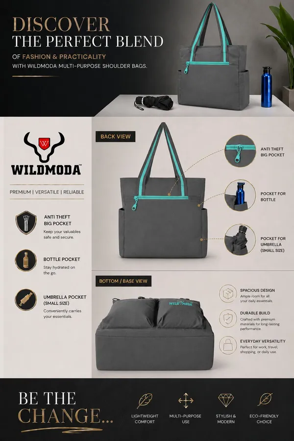 Grey_&_Blue_Polyester_Solid_Zip_Closure_Shoulder_Bag_For_Women_(34_X_32_Cm)