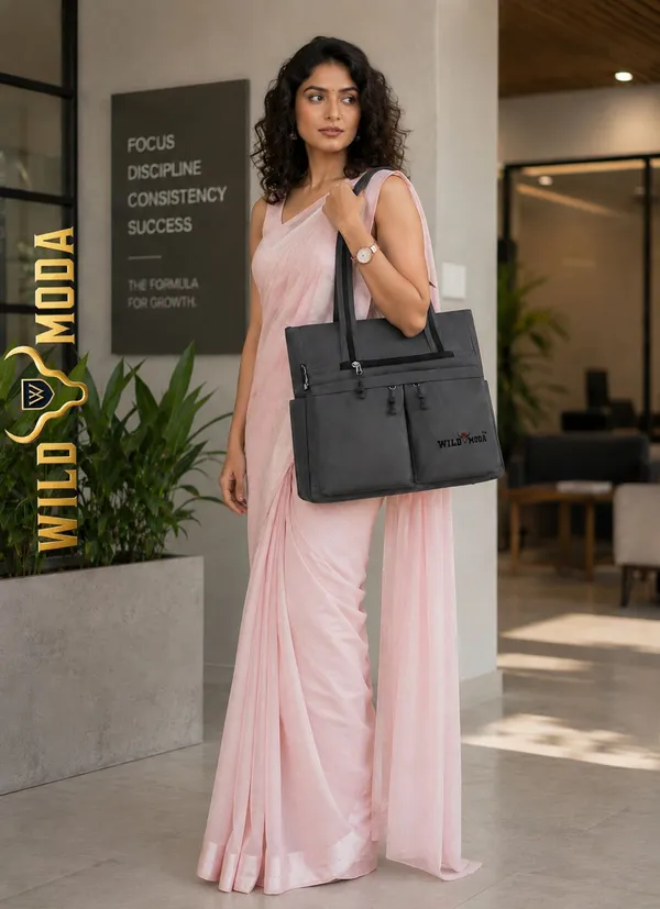 Grey_&_Black_Polyester_Solid_Zip_Closure_Shoulder_Bag_For_Women_(34_X_32_Cm)