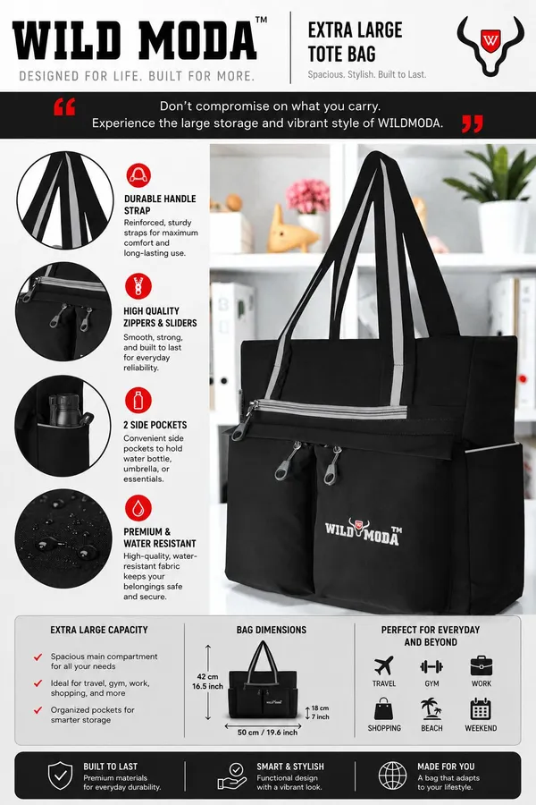 Black_Polyester_Solid_Zip_Closure_Shoulder_Bag_For_Women_(34_X_32_Cm)