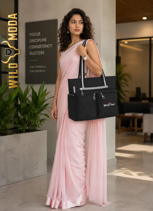 Black_Polyester_Solid_Zip_Closure_Shoulder_Bag_For_Women_(34_X_32_Cm)