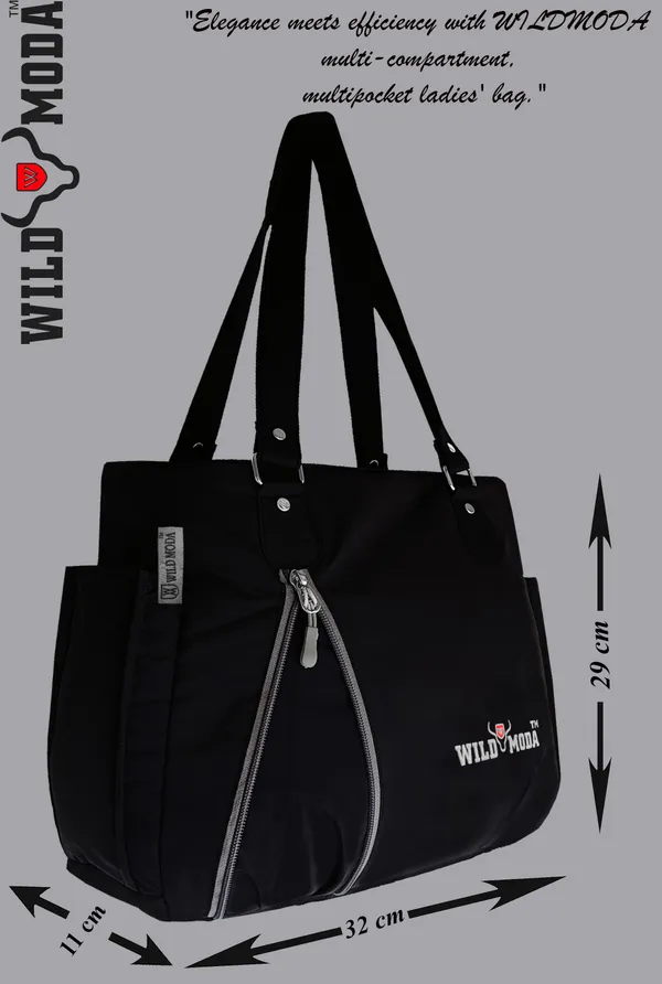 Black_Polyester_Solid_Zip_Closure_Shoulder_Bag_For_Women_(29_X_32_Cm)