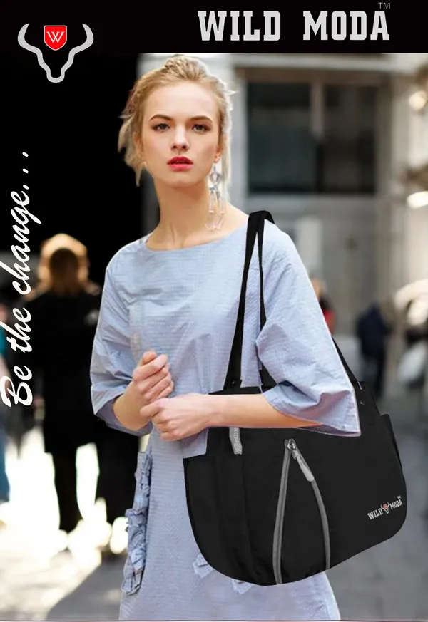 Black_Polyester_Solid_Zip_Closure_Shoulder_Bag_For_Women_(29_X_32_Cm)