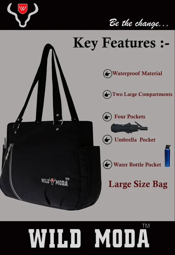 Black_Polyester_Solid_Zip_Closure_Shoulder_Bag_For_Women_(29_X_32_Cm)