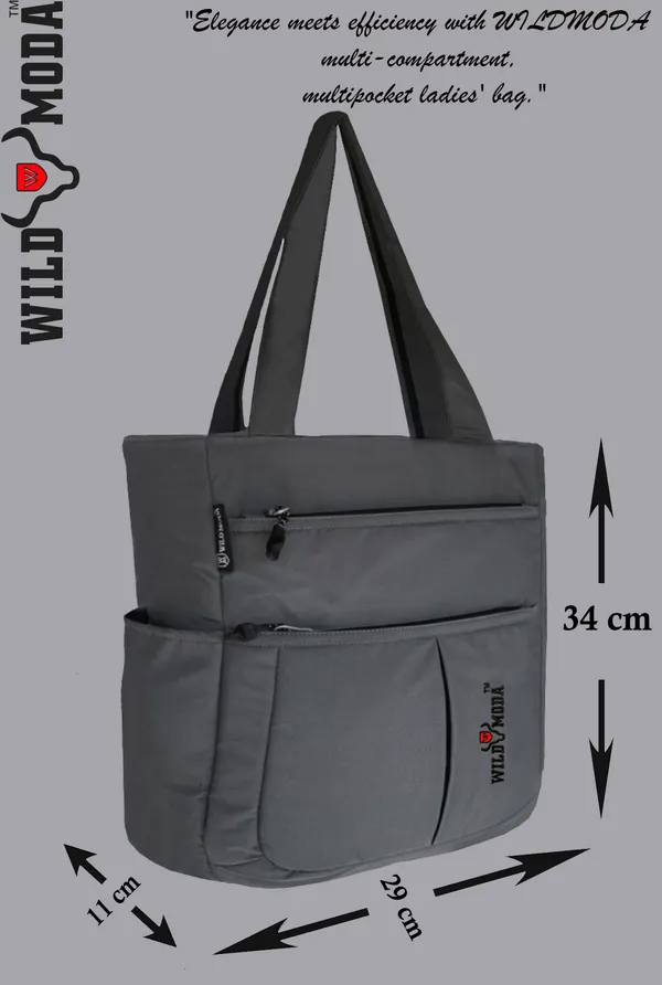 Grey_Polyester_Solid_Zip_Closure_Shoulder_Bag_For_Women_(34_X_29_Cm)