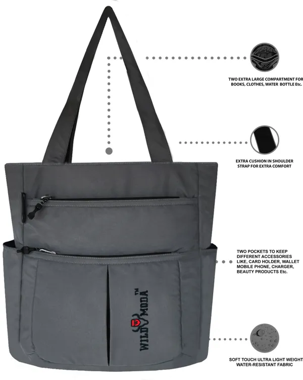 Grey_Polyester_Solid_Zip_Closure_Shoulder_Bag_For_Women_(34_X_29_Cm)