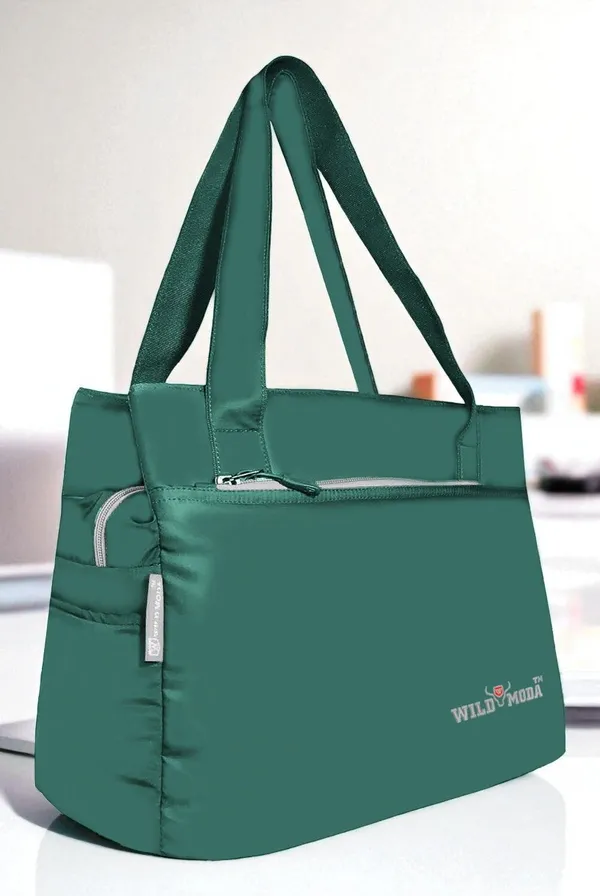 Green_Polyester_Solid_Zip_Closure_Shoulder_Bag_For_Women_(27_X_35_Cm)