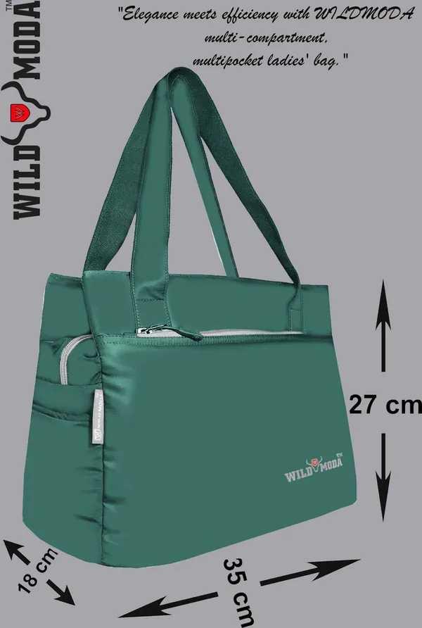 Green_Polyester_Solid_Zip_Closure_Shoulder_Bag_For_Women_(27_X_35_Cm)