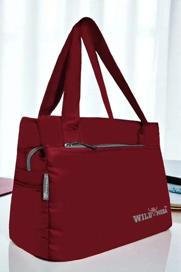 Maroon_Polyester_Solid_Zip_Closure_Shoulder_Bag_For_Women_(27_X_35_Cm)