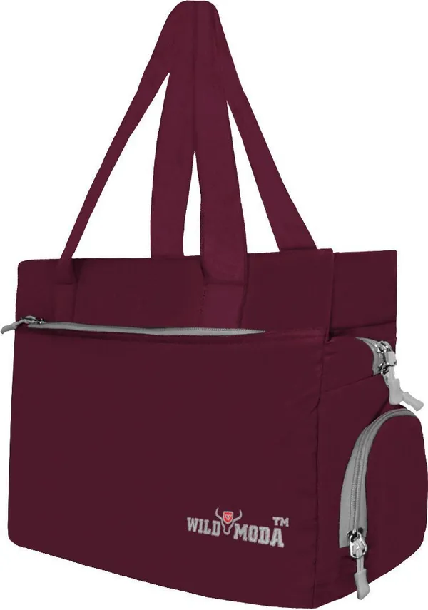 Maroon_Polyester_Solid_Zip_Closure_Shoulder_Bag_For_Women_(27_X_35_Cm)
