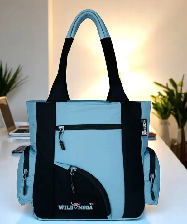 Grey_&_Black_Polyester_Solid_Zip_Closure_Shoulder_Bag_For_Women_(39_X_32_Cm)
