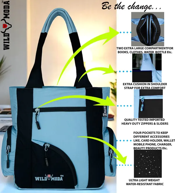 Grey_&_Black_Polyester_Solid_Zip_Closure_Shoulder_Bag_For_Women_(39_X_32_Cm)