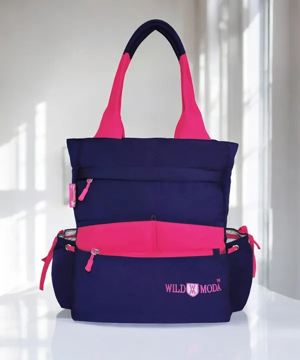 Blue_&_Pink_Polyester_Solid_Zip_Closure_Tote_For_Women_(36_X_33_Cm)