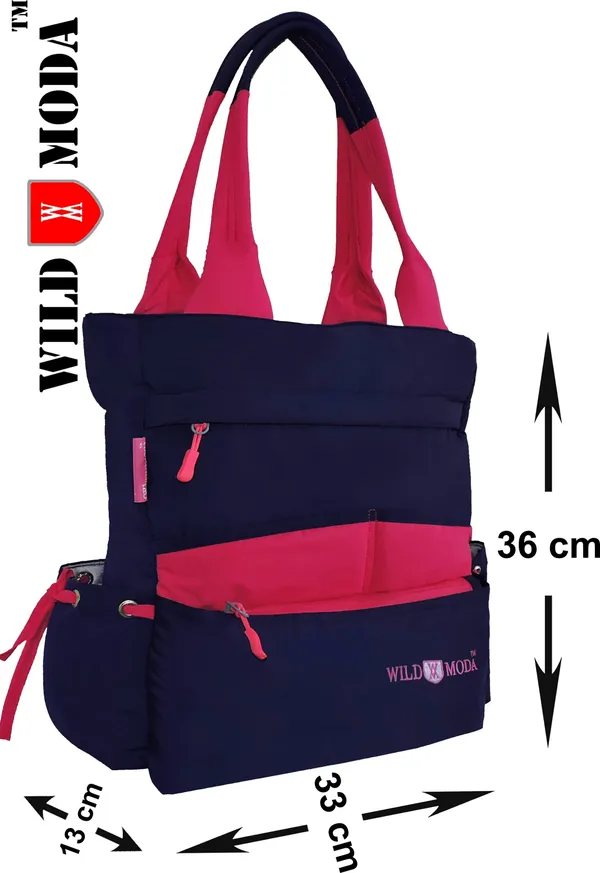 Blue_&_Pink_Polyester_Solid_Zip_Closure_Tote_For_Women_(36_X_33_Cm)