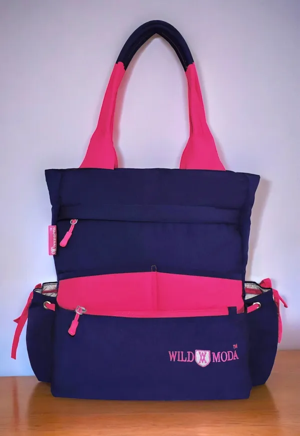 Blue_&_Pink_Polyester_Solid_Zip_Closure_Tote_For_Women_(36_X_33_Cm)