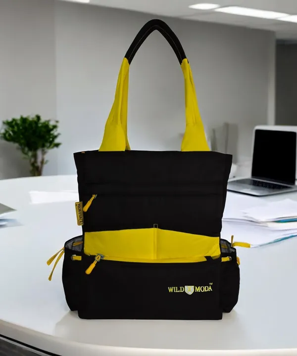 Black_&_Yellow_Polyester_Solid_Zip_Closure_Tote_For_Women_(36_X_33_Cm)