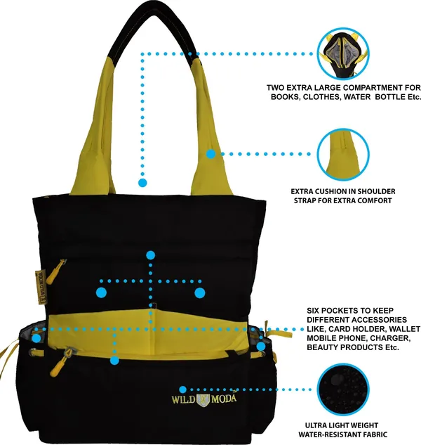 Black_&_Yellow_Polyester_Solid_Zip_Closure_Tote_For_Women_(36_X_33_Cm)