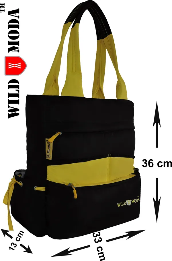 Black_&_Yellow_Polyester_Solid_Zip_Closure_Tote_For_Women_(36_X_33_Cm)