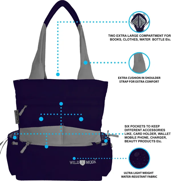 Blue_&_Grey_Polyester_Solid_Zip_Closure_Tote_For_Women_(36_X_33_Cm)