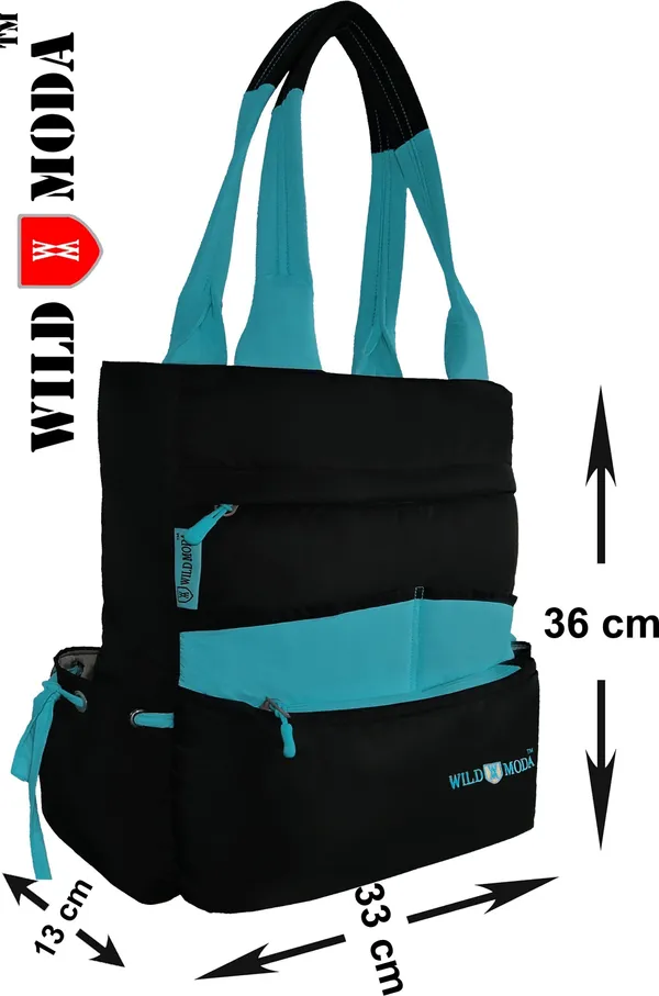 Black_&_Blue_Polyester_Solid_Zip_Closure_Tote_For_Women_(36_X_33_Cm)