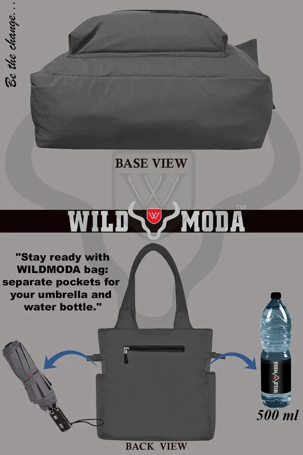 Grey_Polyester_Solid_Zip_Closure_Tote_For_Women_(35_X_30_Cm)