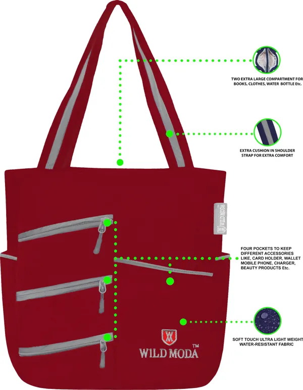 Red_Polyester_Solid_Zip_Closure_Shoulder_Bag_For_Women_(36_X_30_Cm)