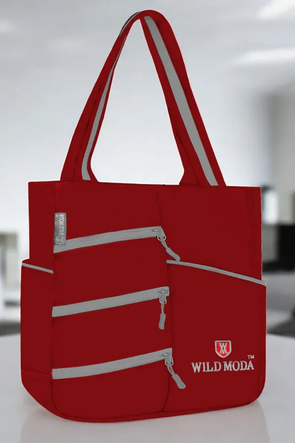 Red_Polyester_Solid_Zip_Closure_Shoulder_Bag_For_Women_(36_X_30_Cm)