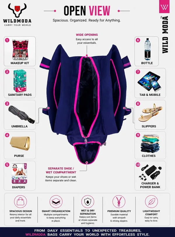 Blue_&_Pink_Polyester_Solid_Zip_Closure_Shoulder_Bag_For_Women_(27_X_35_Cm)