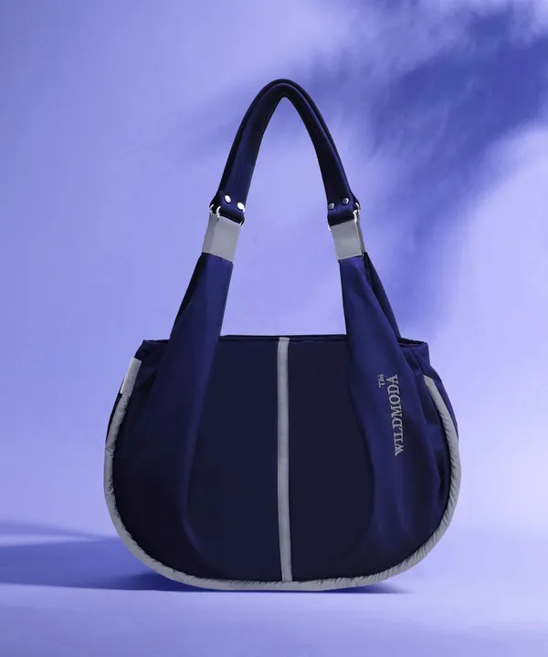 Blue_&_Grey_Polyester_Solid_Zip_Closure_Shoulder_Bag_For_Women_(33_X_38_Cm)