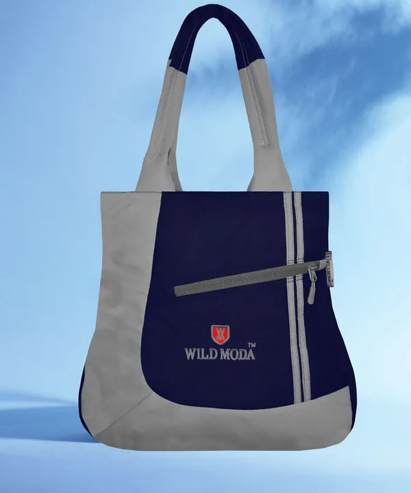 Blue_&_Grey_Polyester_Solid_Zip_Closure_Shoulder_Bag_For_Women_(41_X_36_Cm)