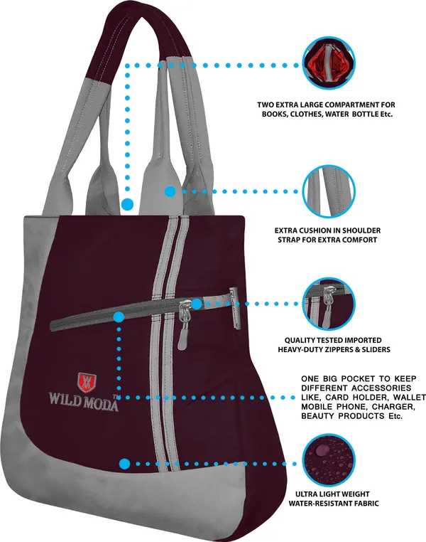 Brown_&_Grey_Polyester_Solid_Zip_Closure_Shoulder_Bag_For_Women_(41_X_36_Cm)