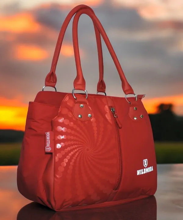 Red_Polyester_Printed_Zip_Closure_Shoulder_Bag_For_Women_(29_X_35_Cm)