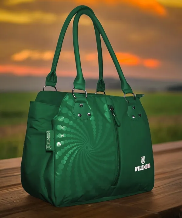 Green_Polyester_Printed_Zip_Closure_Shoulder_Bag_For_Women_(29_X_35_Cm)