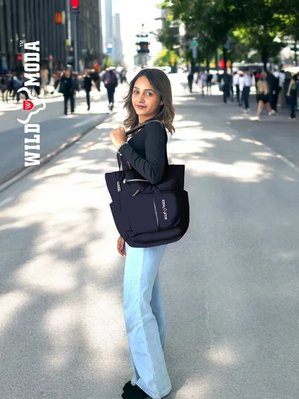 Blue_&_Grey_Polyester_Solid_Zip_Closure_Shoulder_Bag_For_Women_(34_X_29_Cm)