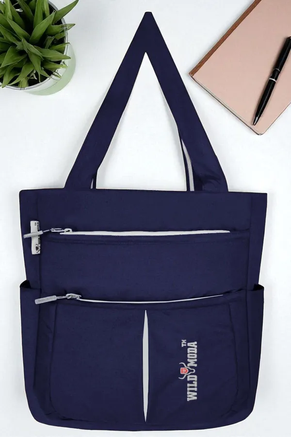 Blue_&_Grey_Polyester_Solid_Zip_Closure_Shoulder_Bag_For_Women_(34_X_29_Cm)