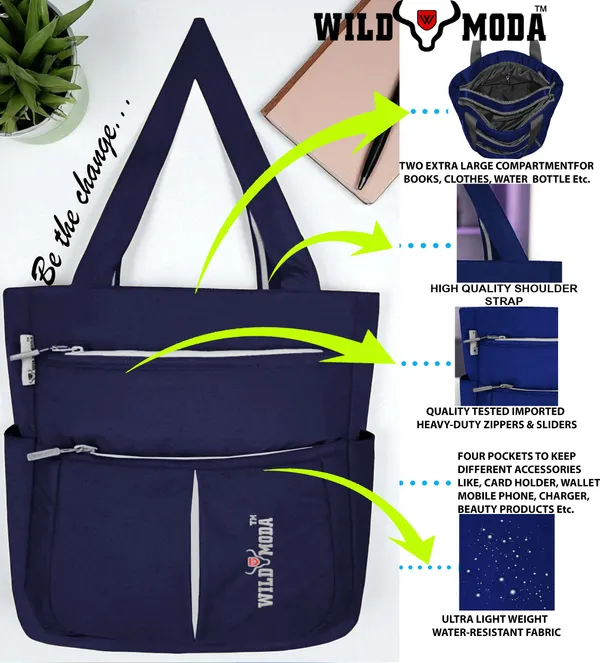 Blue_&_Grey_Polyester_Solid_Zip_Closure_Shoulder_Bag_For_Women_(34_X_29_Cm)