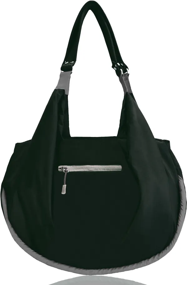 Green_&_Grey_Polyester_Solid_Zip_Closure_Shoulder_Bag_For_Women_(33_X_38_Cm)