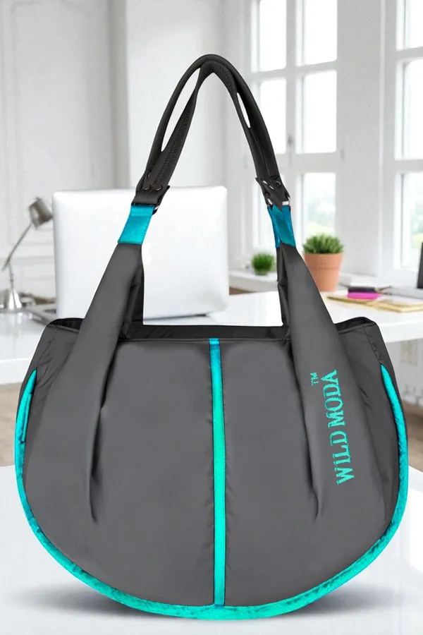 Grey_&_Blue_Polyester_Solid_Zip_Closure_Shoulder_Bag_For_Women_(33_X_38_Cm)