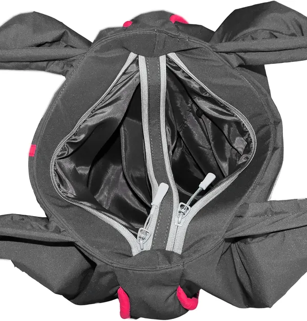 Grey_&_Pink_Polyester_Solid_Zip_Closure_Shoulder_Bag_For_Women_(33_X_38_Cm)