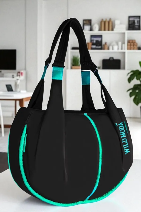 Black_&_Blue_Polyester_Solid_Zip_Closure_Shoulder_Bag_For_Women_(33_X_38_Cm)