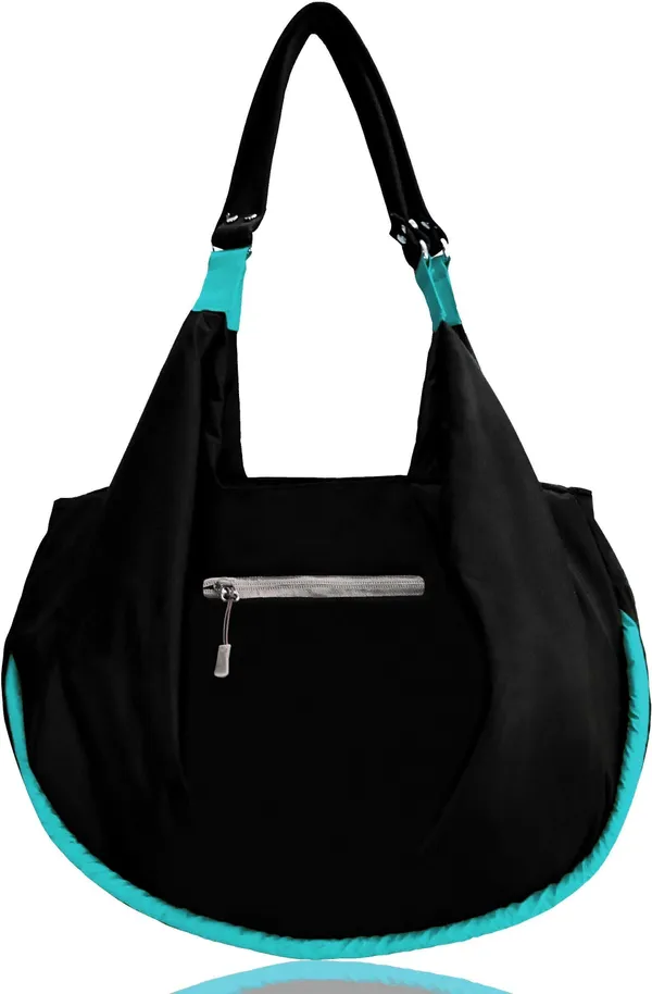 Black_&_Blue_Polyester_Solid_Zip_Closure_Shoulder_Bag_For_Women_(33_X_38_Cm)