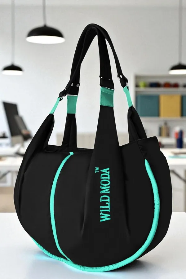 Black_&_Blue_Polyester_Solid_Zip_Closure_Shoulder_Bag_For_Women_(33_X_38_Cm)