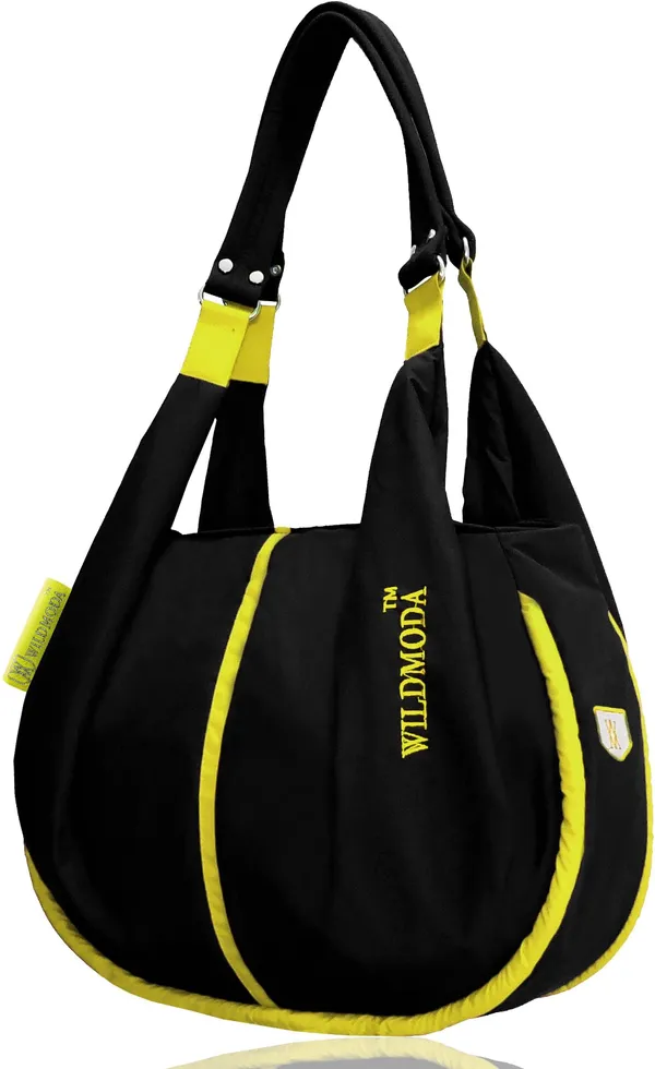 Black_&_Yellow_Polyester_Solid_Zip_Closure_Shoulder_Bag_For_Women_(33_X_38_Cm)