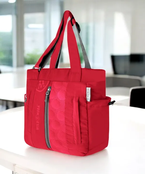 Red_Polyester_Printed_Zip_Closure_Shoulder_Bag_For_Women_(36_X_28_Cm)