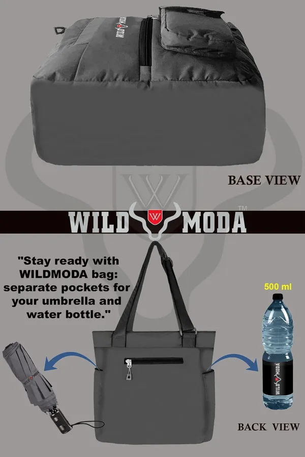 Grey_Polyester_Solid_Zip_Closure_Shoulder_Bag_For_Women_(36_X_28_Cm)