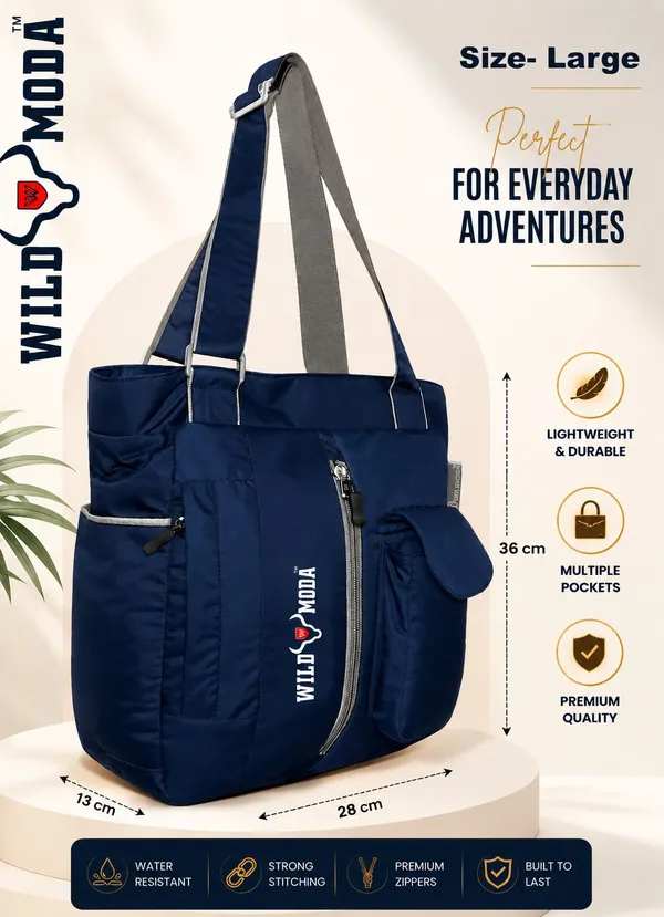 Blue_Polyester_Solid_Zip_Closure_Shoulder_Bag_For_Women_(36_X_28_Cm)