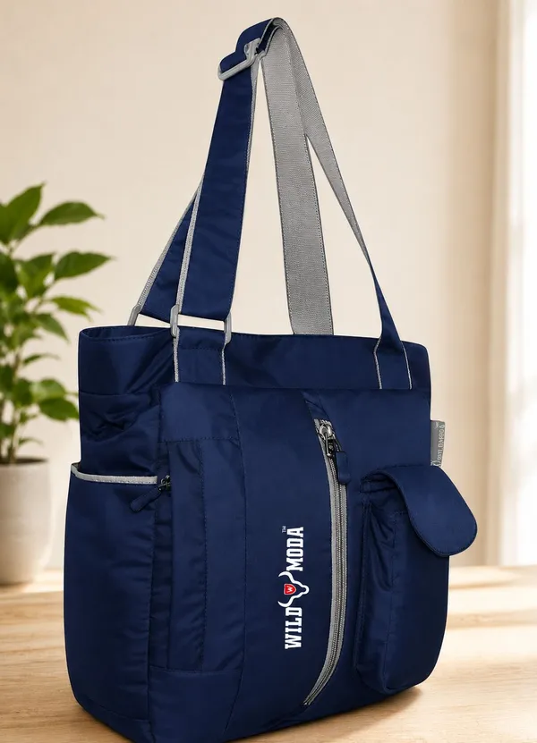 Blue_Polyester_Solid_Zip_Closure_Shoulder_Bag_For_Women_(36_X_28_Cm)
