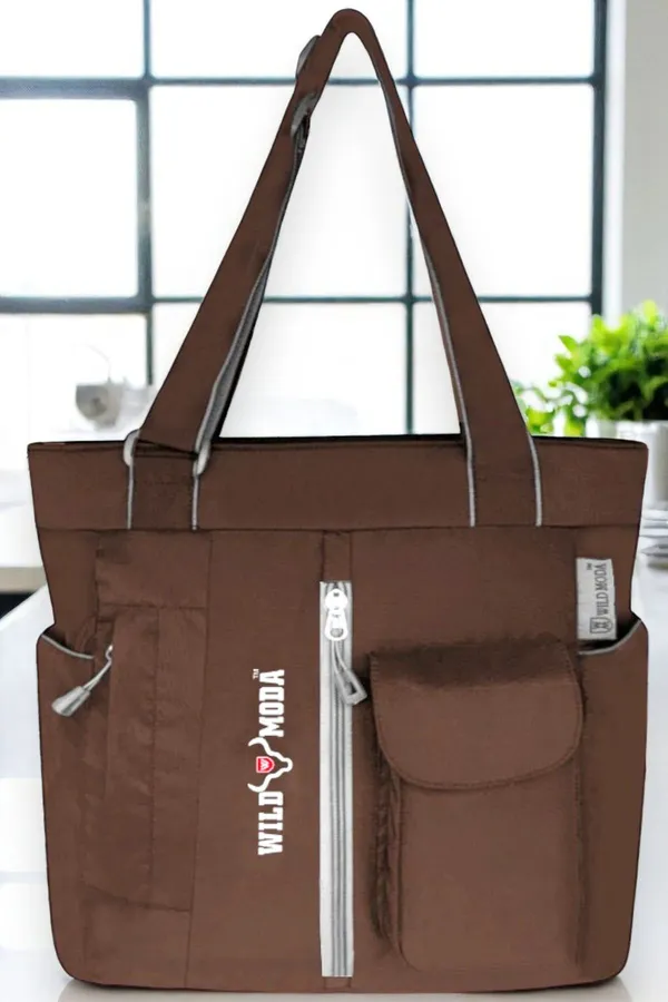 Beige_Polyester_Solid_Zip_Closure_Shoulder_Bag_For_Women_(36_X_28_Cm)